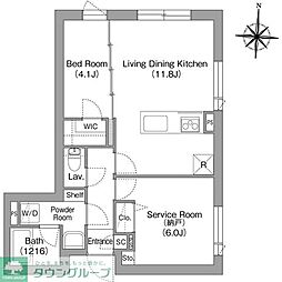墨田区亀沢2丁目マンション 1SLDKの間取図画像