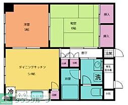 ローズハイツ猿江恩賜公園 2DKの間取図画像