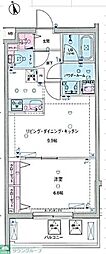 ジェノヴィア亀戸水神スカイガーデン 1LDKの間取図画像