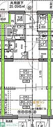 ラヴィエール住吉駅前 2Kの間取図画像