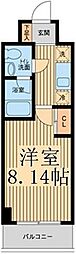プロスペクト門前仲町 1Kの間取図画像