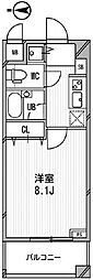 アーデン両国 1Kの間取図画像