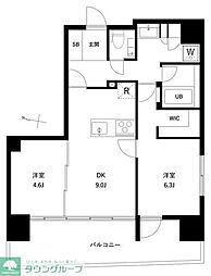 リテラス押上 2DKの間取図画像