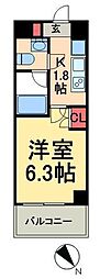 アーデン門前仲町 1Kの間取図画像