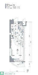 グロース錦糸町ミルーナヒルズ 1Kの間取図画像