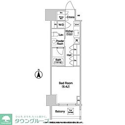 COMFORIA門前仲町 1Kの間取図画像