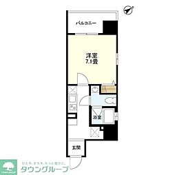 リバーレ浅草駒形 1Kの間取図画像