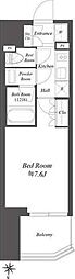 WORVE東京木場 1DKの間取図画像