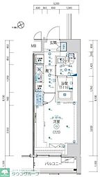 ARTESSIMOVENTO 1Kの間取図画像