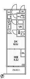 ライムレジデンス曳舟 1DKの間取図画像