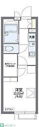 レオパレスフルマーク 1Kの間取図画像