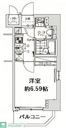 プレスタイル森下2 1Kの間取図画像