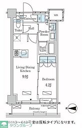 ラティエラ武蔵小杉 4階1LDKの間取り