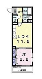 フィオーレ 2階1LDKの間取り