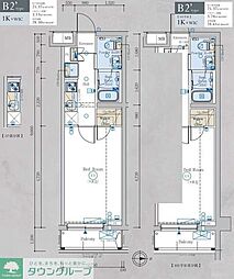 エステムコート元住吉 1Kの間取図画像