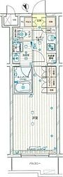 ルーブル武蔵中原参番館 1Kの間取図画像