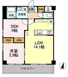 モエムサシコスギ 2LDKの間取図画像