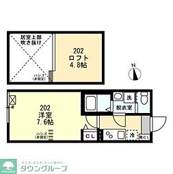 ベイルームパレス横浜妙蓮寺 1Kの間取図画像