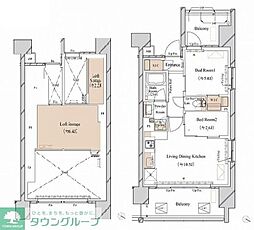 ブランシエスタ新丸子リバーフロント 2LDKの間取図画像