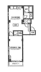 シャトー・ボワ 1LDKの間取図画像
