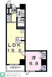 ボヌールドゥ 1LDKの間取図画像