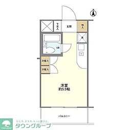 ベルトピア日吉 ワンルームの間取図画像
