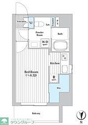 crestkosugisquare 1Kの間取図画像