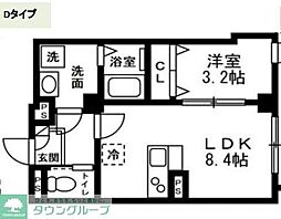 ディアコートあざみ野 1LDKの間取図画像