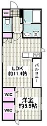 ソレイユ横濱 1LDKの間取図画像