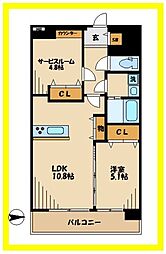 メゾン・ド・リヴェール 1SLDKの間取図画像
