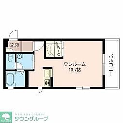 リッツ高田 ワンルームの間取図画像