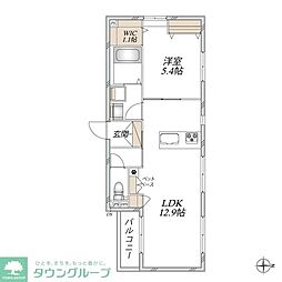 (仮称)宿河原4丁目メゾン 1LDKの間取図画像