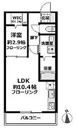 レフィーノ 1LDKの間取図画像