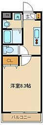さくらメゾン 1Kの間取図画像