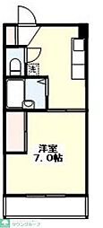 富士見庵ビル 1DKの間取図画像