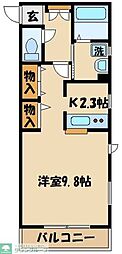GR.wistaria 1Kの間取図画像