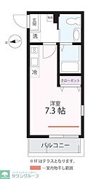 ハーミットクラブハウス106 ワンルームの間取図画像