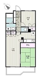 マンション峰岸 2LDKの間取図画像