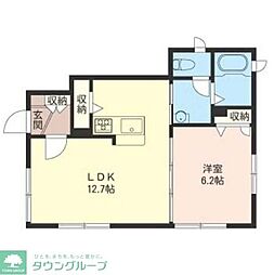 サニーハウスG 1LDKの間取図画像