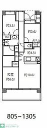 アソシエール溝の口 3LDKの間取図画像