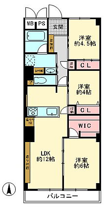 洋室6帖の間仕...