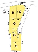 家族の暮らしやすさを第一に考えた区画図。敷地形状を活かした設計で、日当たりや風通しも良く快適な住空間を実現できます。