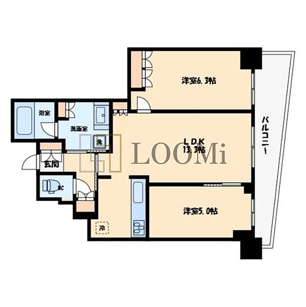 大阪ひびきの街 ザ・サンクタスタワー ｜大阪府大阪市西区新町1丁目(賃貸マンション2LDK・47階・55.08㎡)の写真 その2