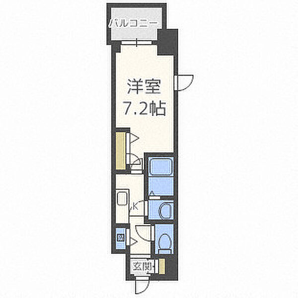 プランドール北浜 ｜大阪府大阪市中央区東高麗橋(賃貸マンション1K・2階・24.56㎡)の写真 その2