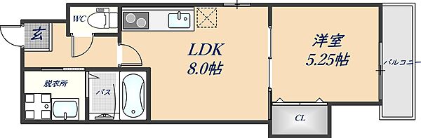 コラッジオ本町 306｜大阪府八尾市本町6丁目(賃貸アパート1LDK・3階・32.70㎡)の写真 その2