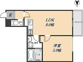 メビウス八尾レジデンス 301 ｜ 大阪府八尾市東山本町6丁目9-14（賃貸マンション1LDK・3階・32.00㎡） その2