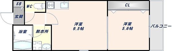 アート長瀬A 302｜大阪府東大阪市柏田本町(賃貸アパート1LDK・3階・36.62㎡)の写真 その2