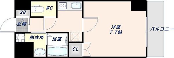 Siete布施駅前 803｜大阪府東大阪市足代新町(賃貸マンション1K・8階・25.20㎡)の写真 その2