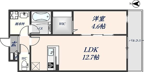 ドミソレイユII 102｜大阪府八尾市南本町5丁目(賃貸アパート1LDK・1階・41.05㎡)の写真 その2