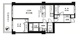 パレ・ドール津田沼 2LDKの間取図画像